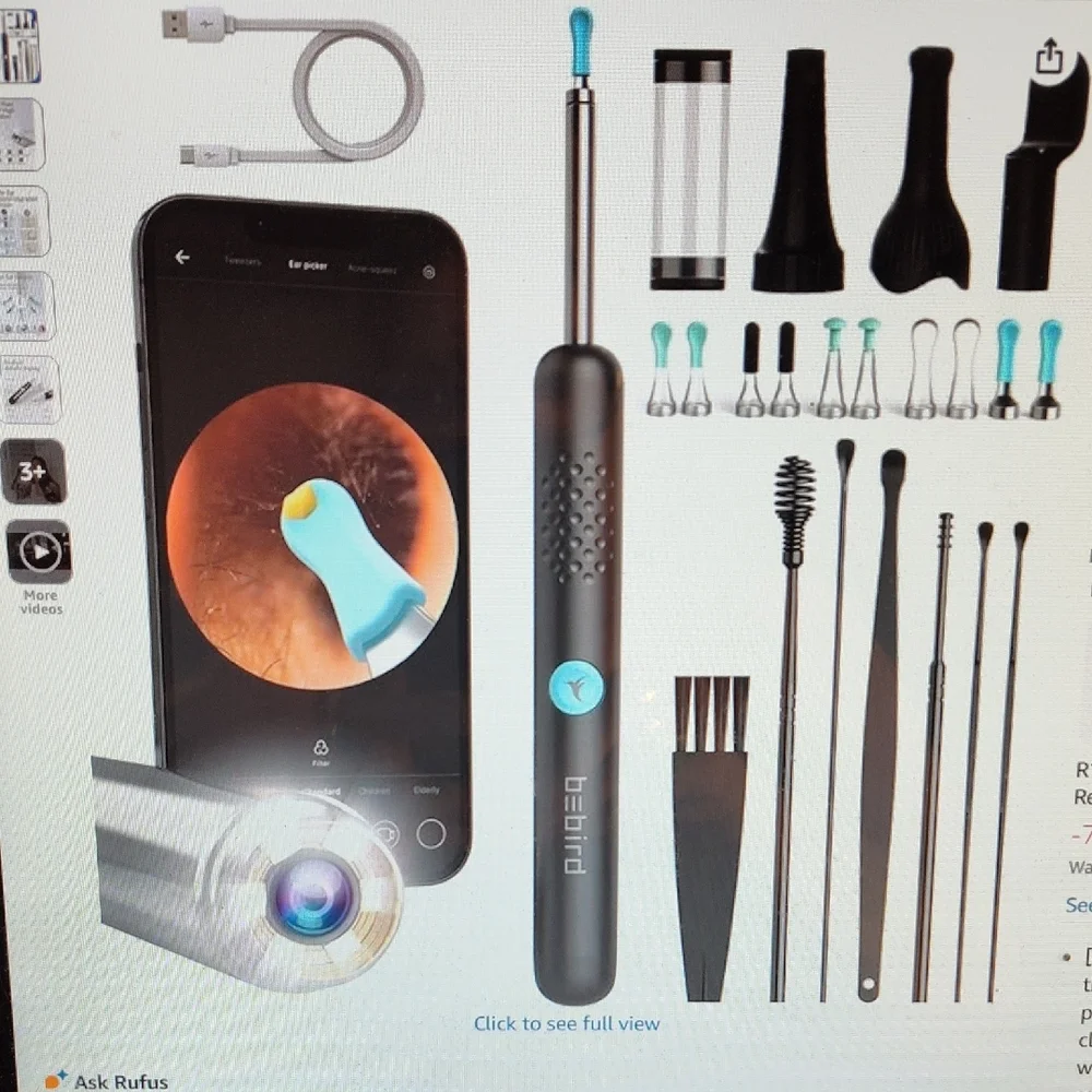 Bebird Visual Ear Cleaner in Black